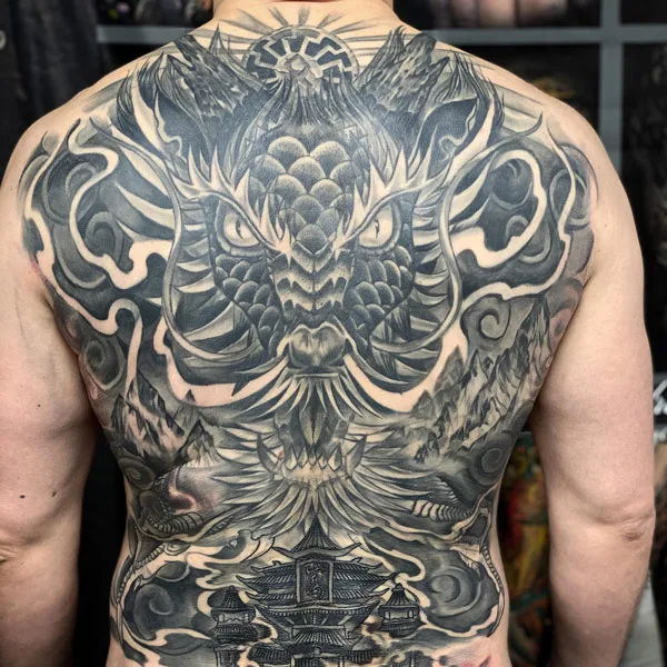 Back dragon tattoo 60