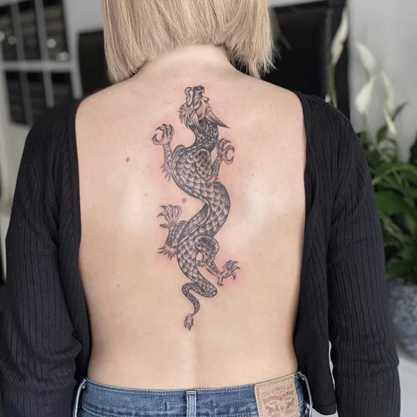Back dragon tattoo 61