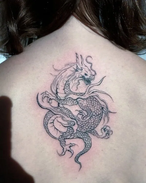 Back dragon tattoo 63