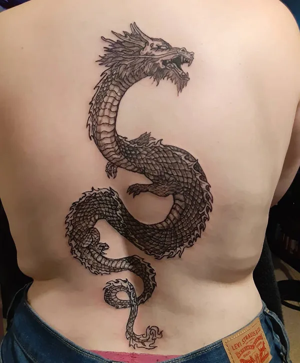Back dragon tattoo 64