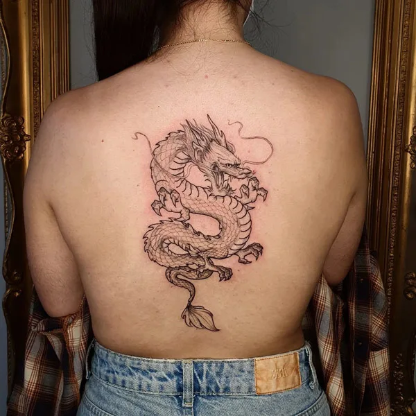 Back dragon tattoo 68