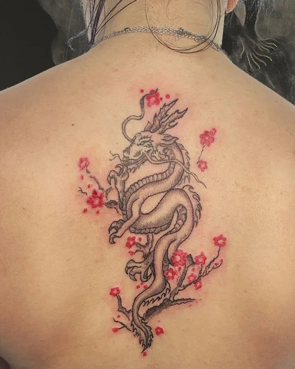 Back dragon tattoo 69