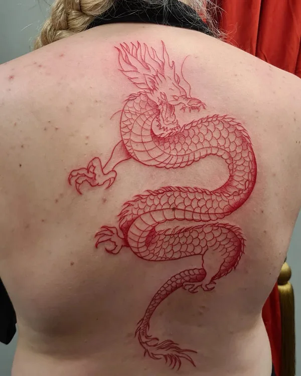 Back dragon tattoo 70