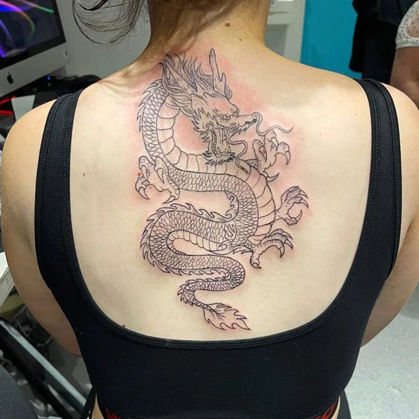 Back dragon tattoo 71