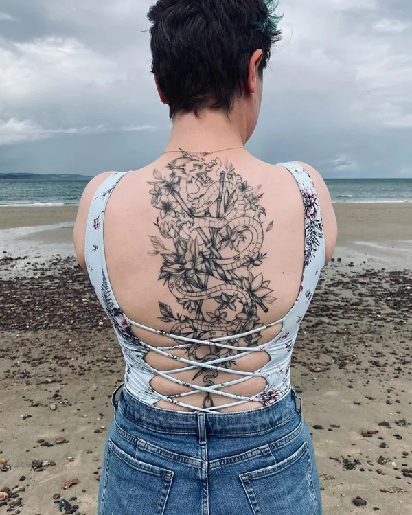 Back dragon tattoo 72