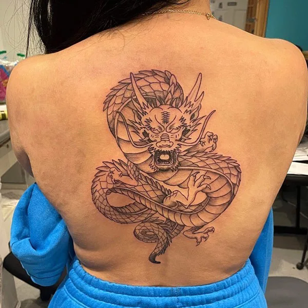 Back dragon tattoo 73