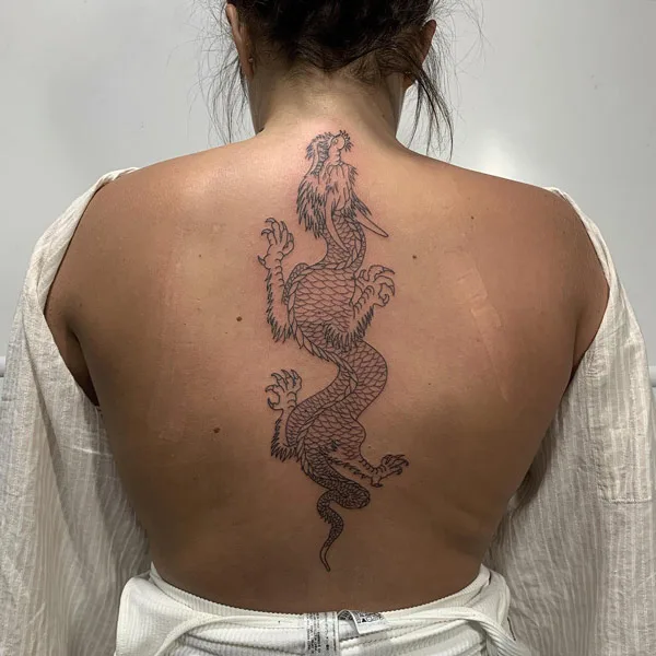 Back dragon tattoo 74