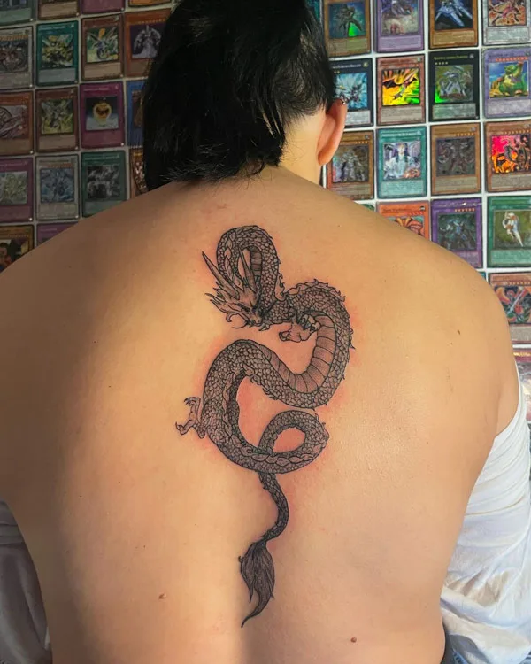 Back dragon tattoo 75
