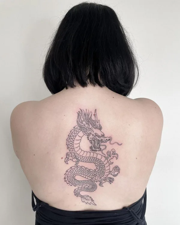 Back dragon tattoo 76