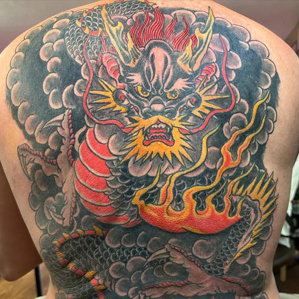 Back dragon tattoo 77
