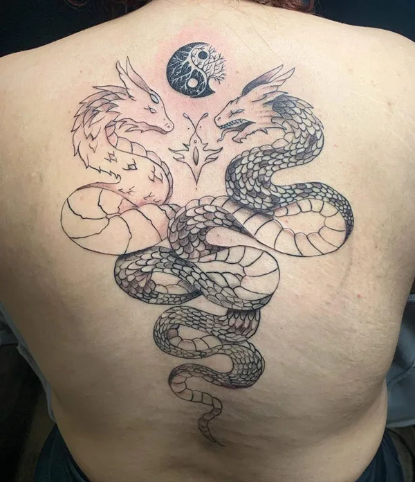 Back dragon tattoo 78