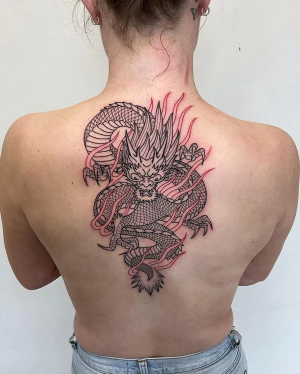 Back dragon tattoo 79