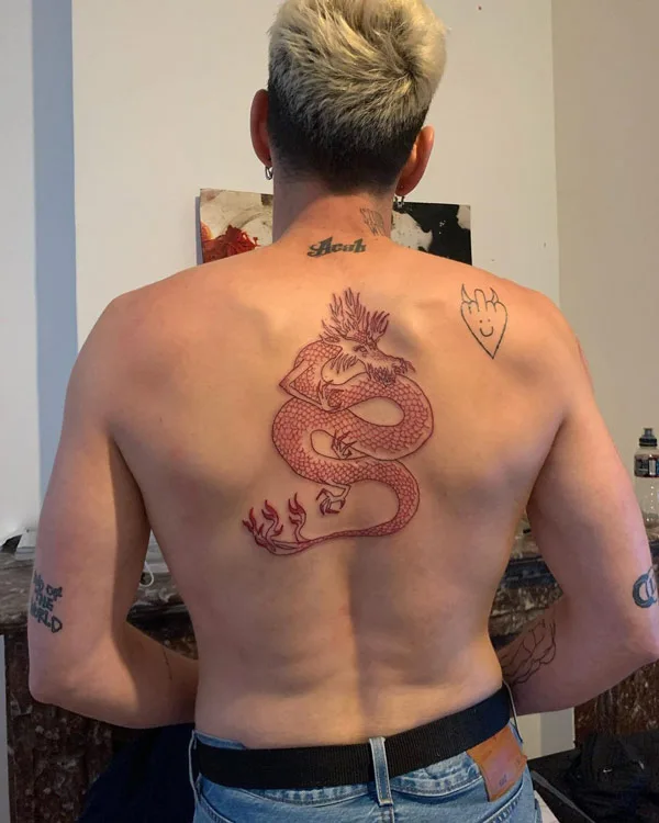 Back dragon tattoo 80