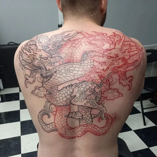 Back dragon tattoo 82