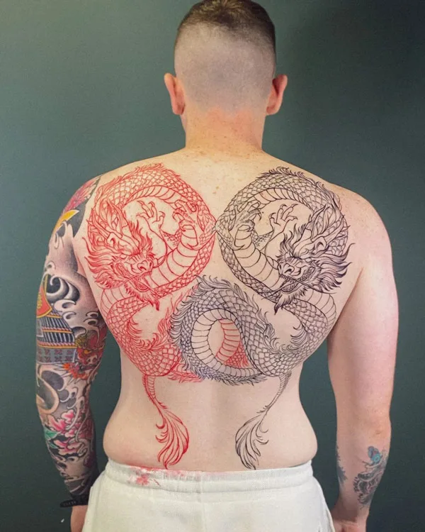 Back dragon tattoo 84