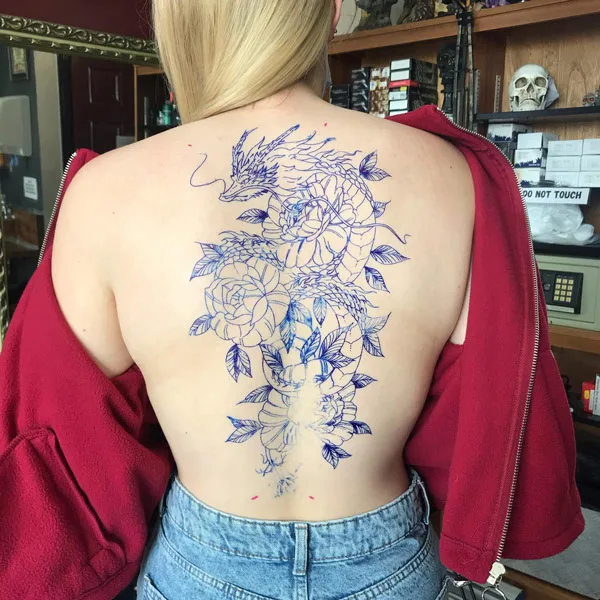 Back dragon tattoo 87