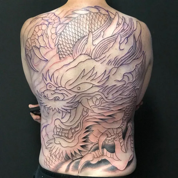 Back dragon tattoo 89