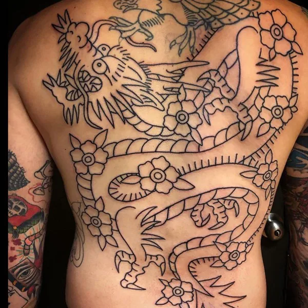 Back dragon tattoo 90