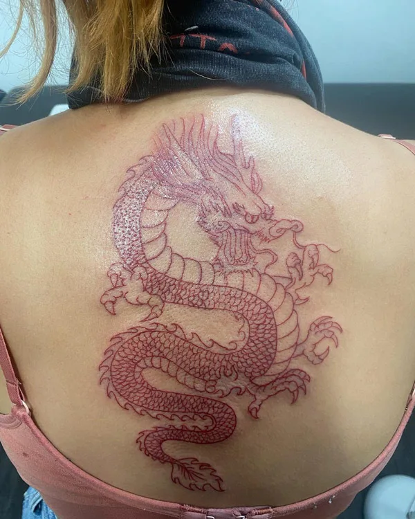 Back dragon tattoo 92