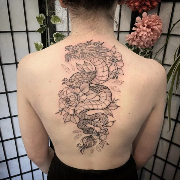 Back dragon tattoo 94