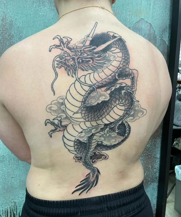 Back dragon tattoo 95