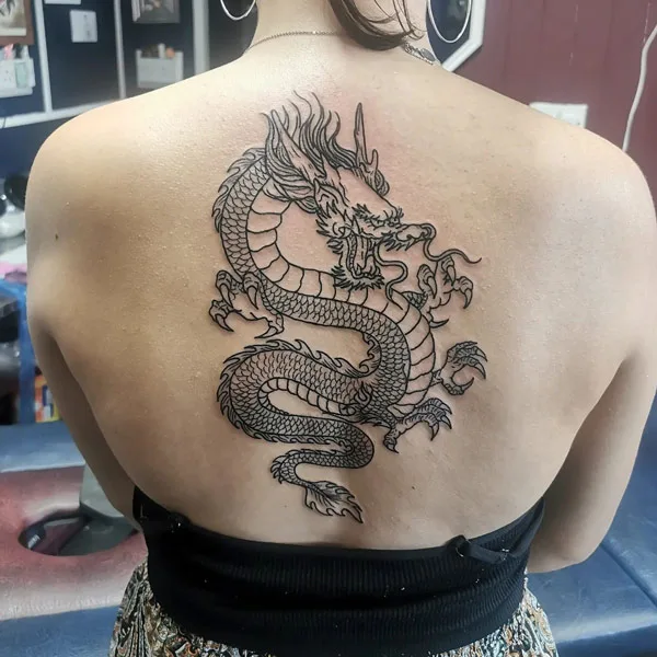 Back dragon tattoo 98