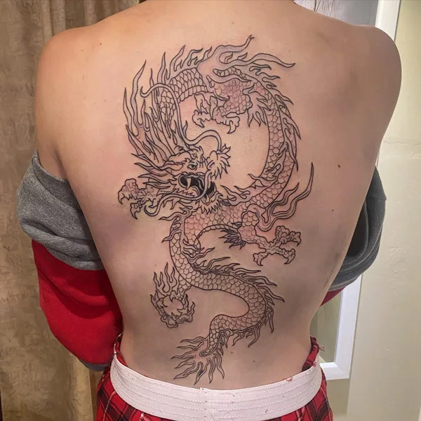 Back dragon tattoo 99