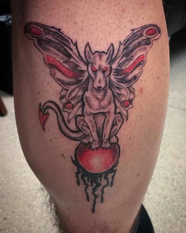 Back of Calf Tattoo 1