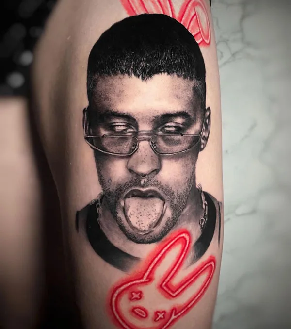 Bad Bunny tattoo 23