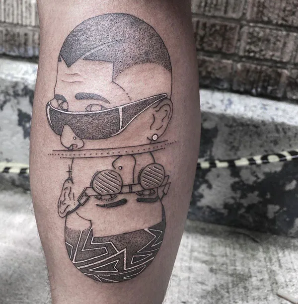 Bad Bunny tattoo 4