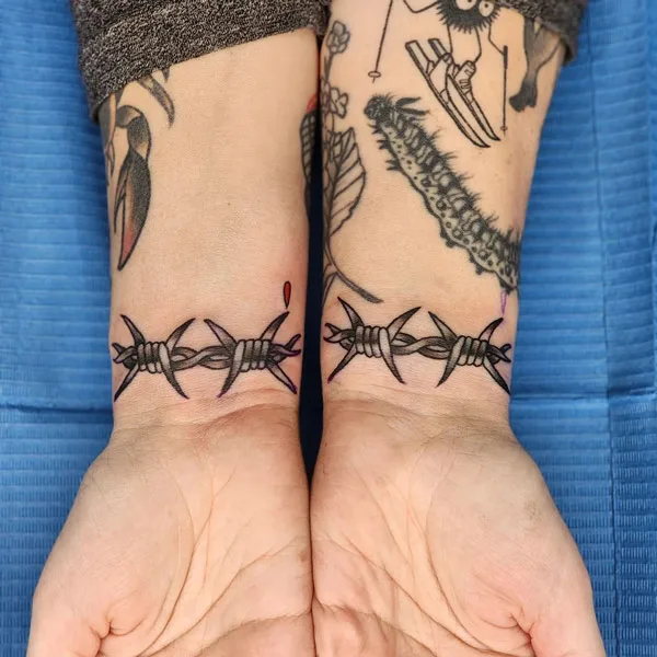 Barbed Wire Wrist Tattoo 2