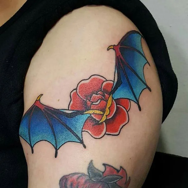 Bat wings tattoo