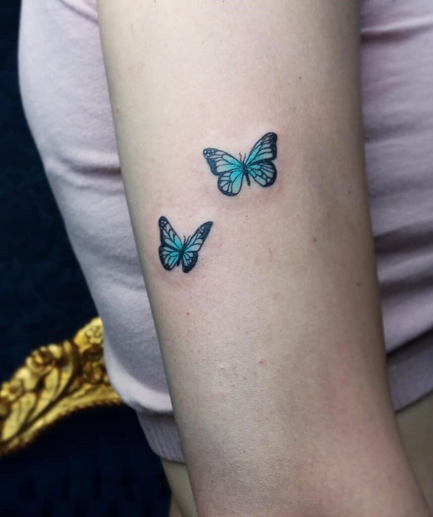 Beautiful Butterfly Tattoo Design for Girls on Hand