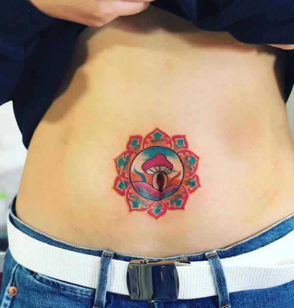 Belly button tattoo 1