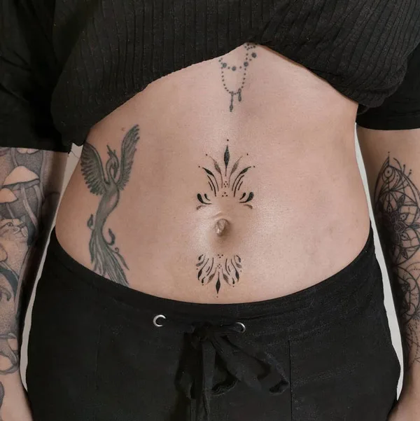 Belly button tattoo 10