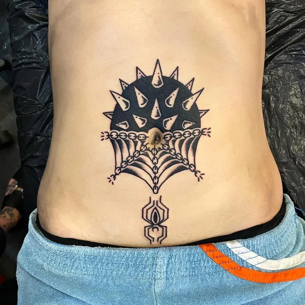 Belly button tattoo 14