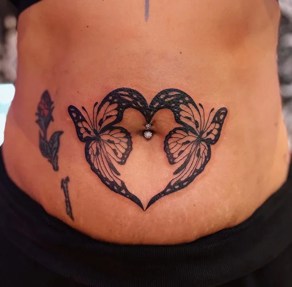 Belly button tattoo 15