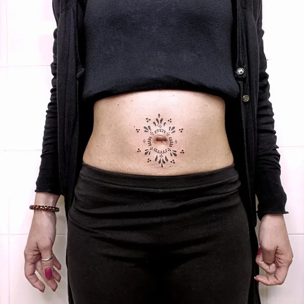 Belly button tattoo 18