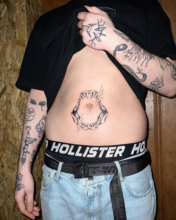 Belly button tattoo 20