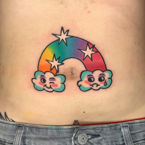 Belly button tattoo 25