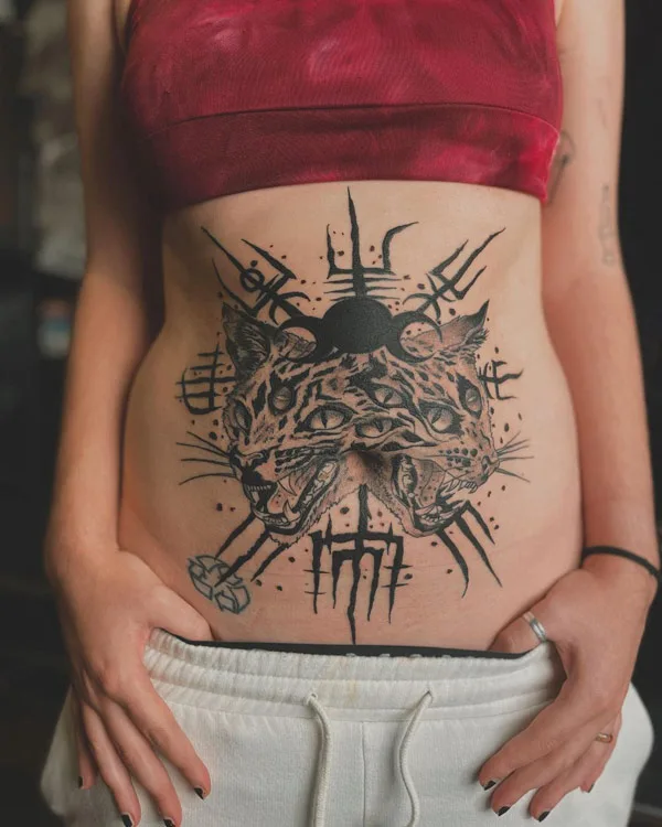 Belly button tattoo 26