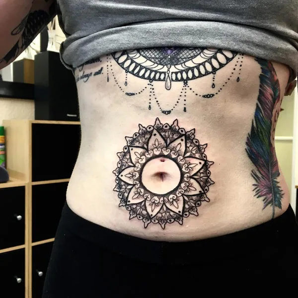 Belly button tattoo 28