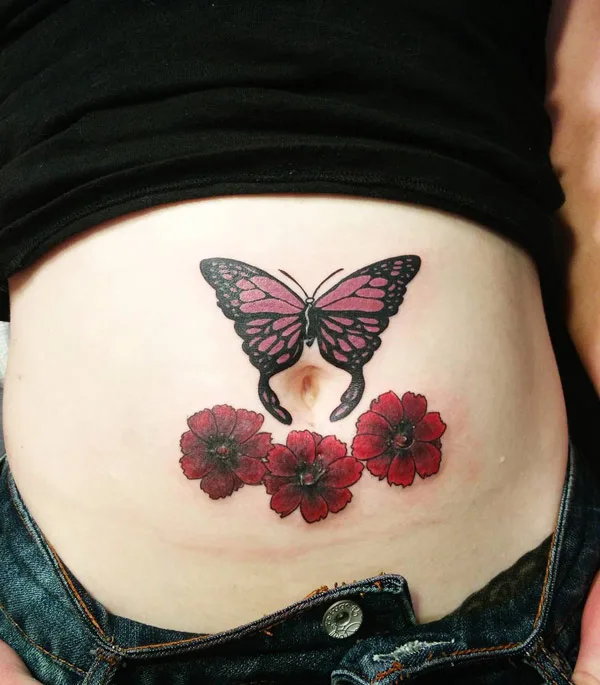 Belly button tattoo 29