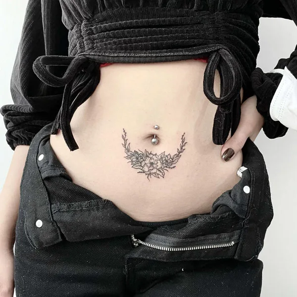 Belly button tattoo 3