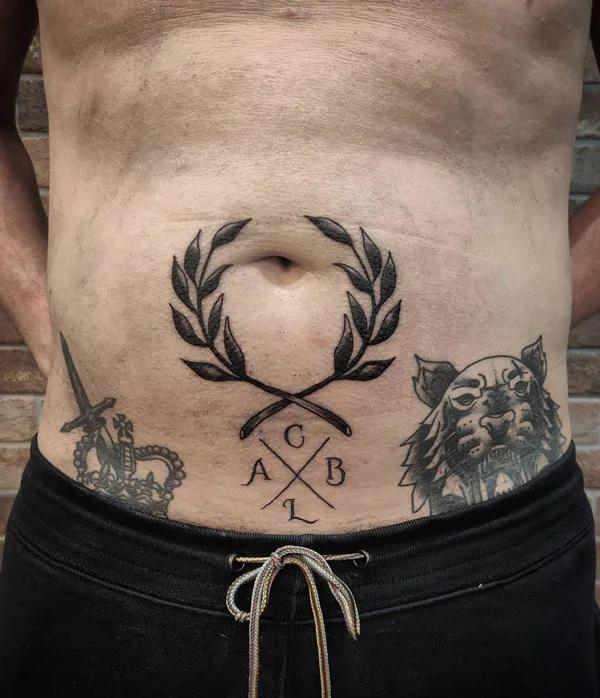Belly button tattoo 32
