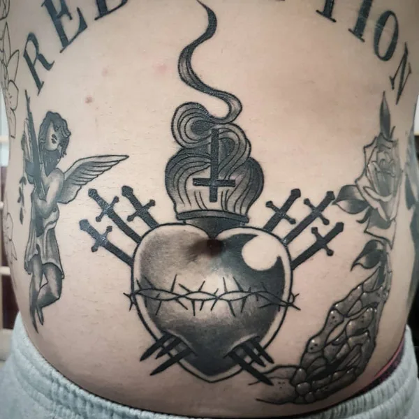 Belly button tattoo 35