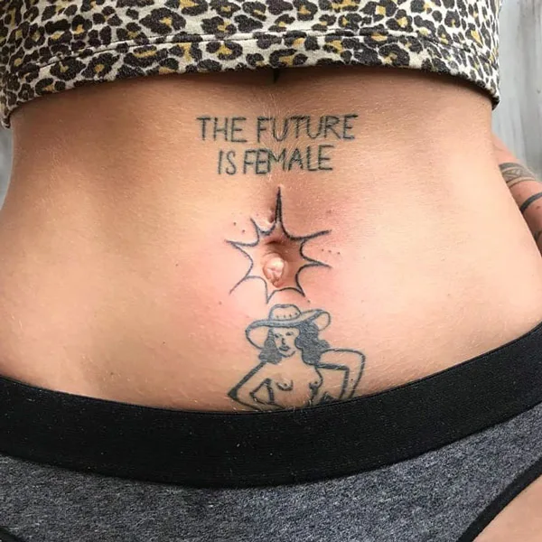 Belly button tattoo 36