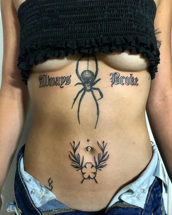 Belly button tattoo 37