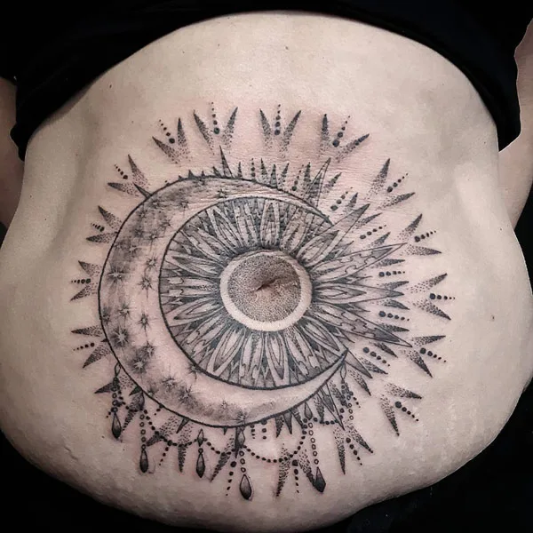 Belly button tattoo 42