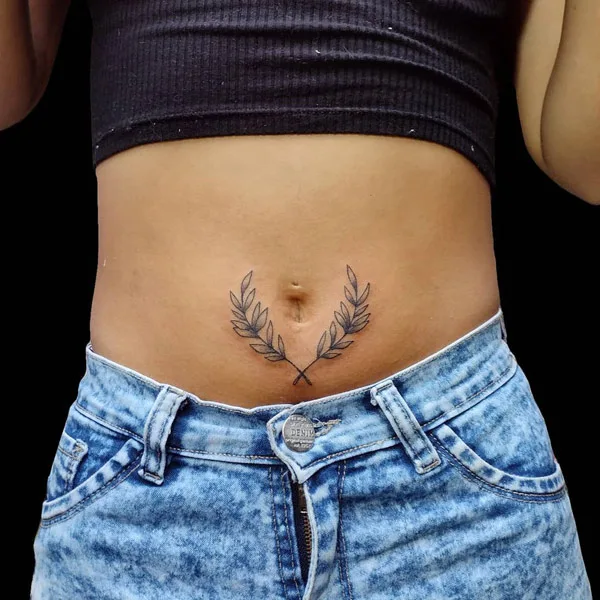 Belly button tattoo 43